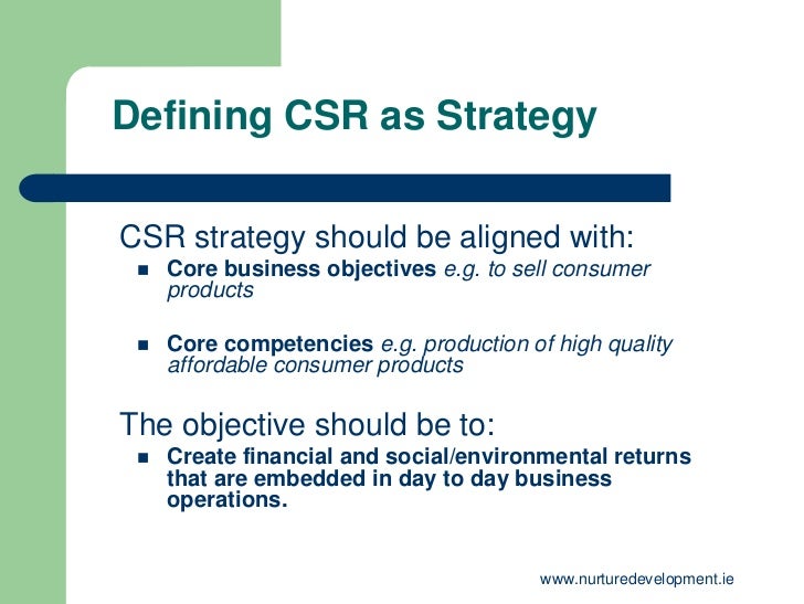Corporate social responsibility as business strategy corporate social responsibility in strategic management